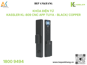Khóa điện tử Kassler KL-809 CNC App Tuya - Black/ Copper
